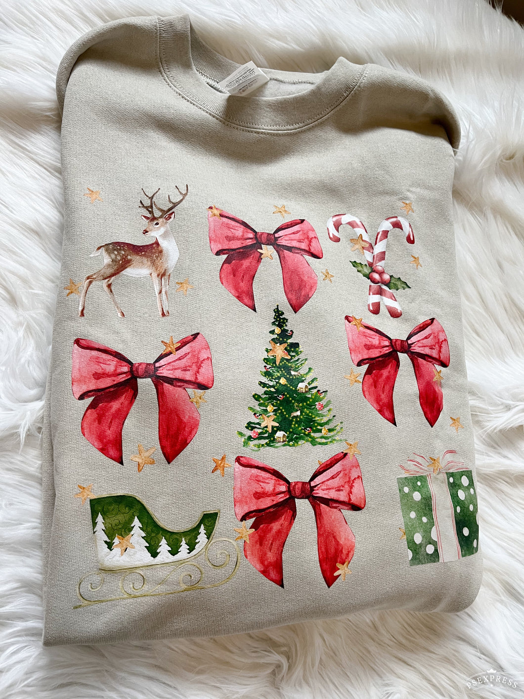 Watercolor Christmas crewneck