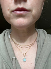 Load image into Gallery viewer, 14k gold fill necklace and earring set
